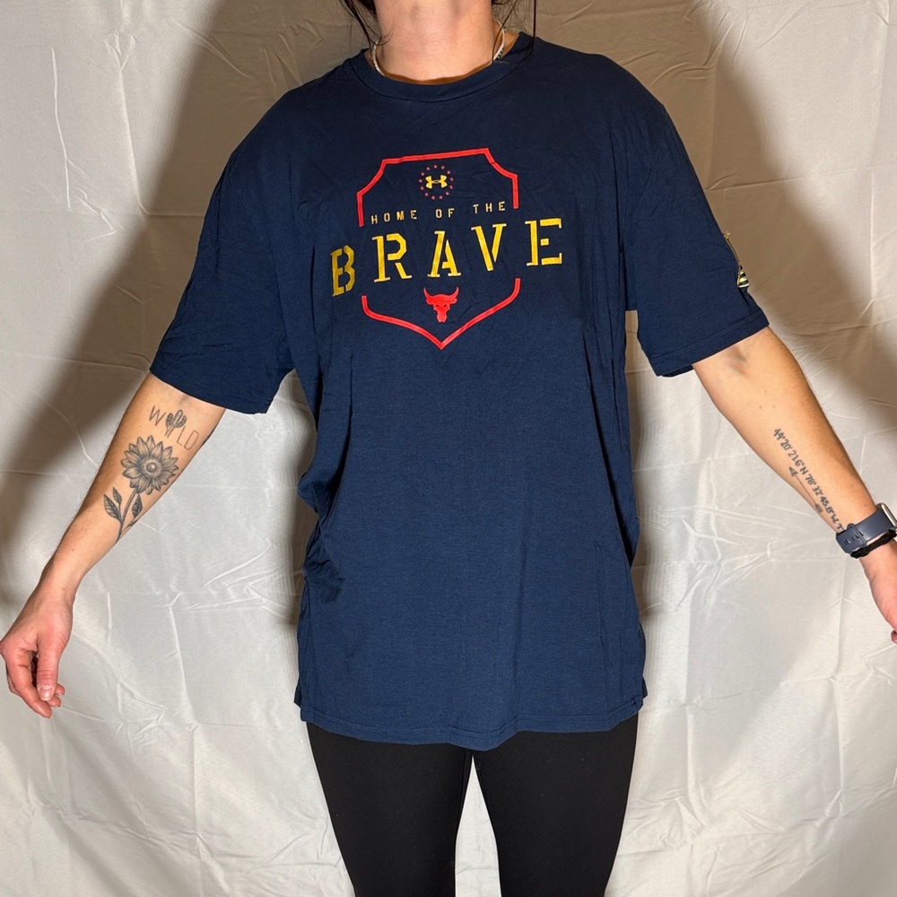 Under Armour Men’s Navy Short-Sleeve 'Home of the Brave' Graphic Tee
